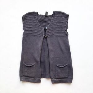 Zara gray knit vest/cardigan EUC S(fits like 7-8Y)